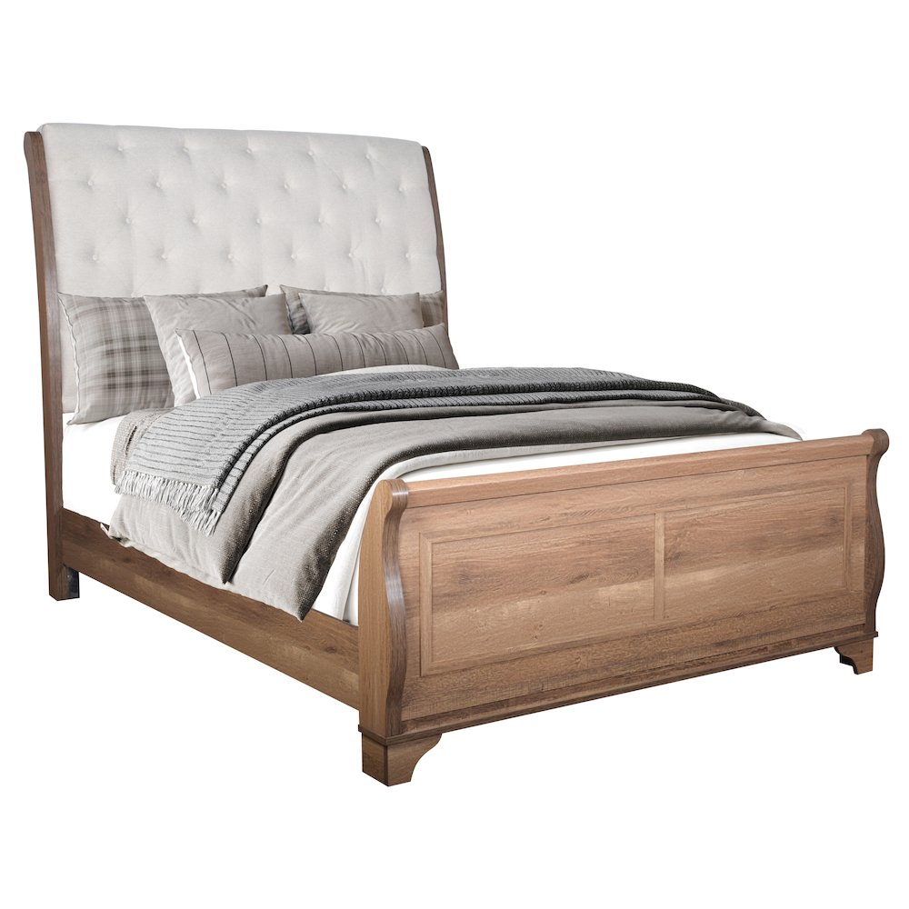 Coventry Hall Wood King Sleigh Bed in Pecan