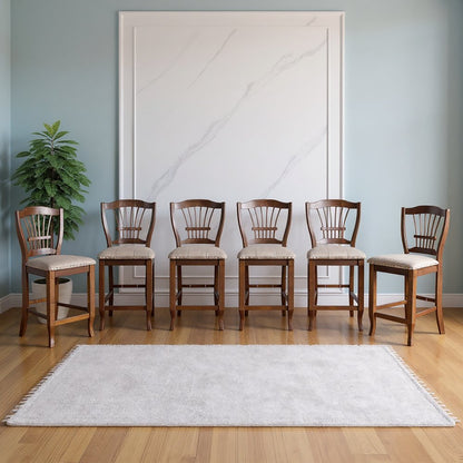 Bixby Wood Counter Chair in Espresso Brown (Set of 6)
