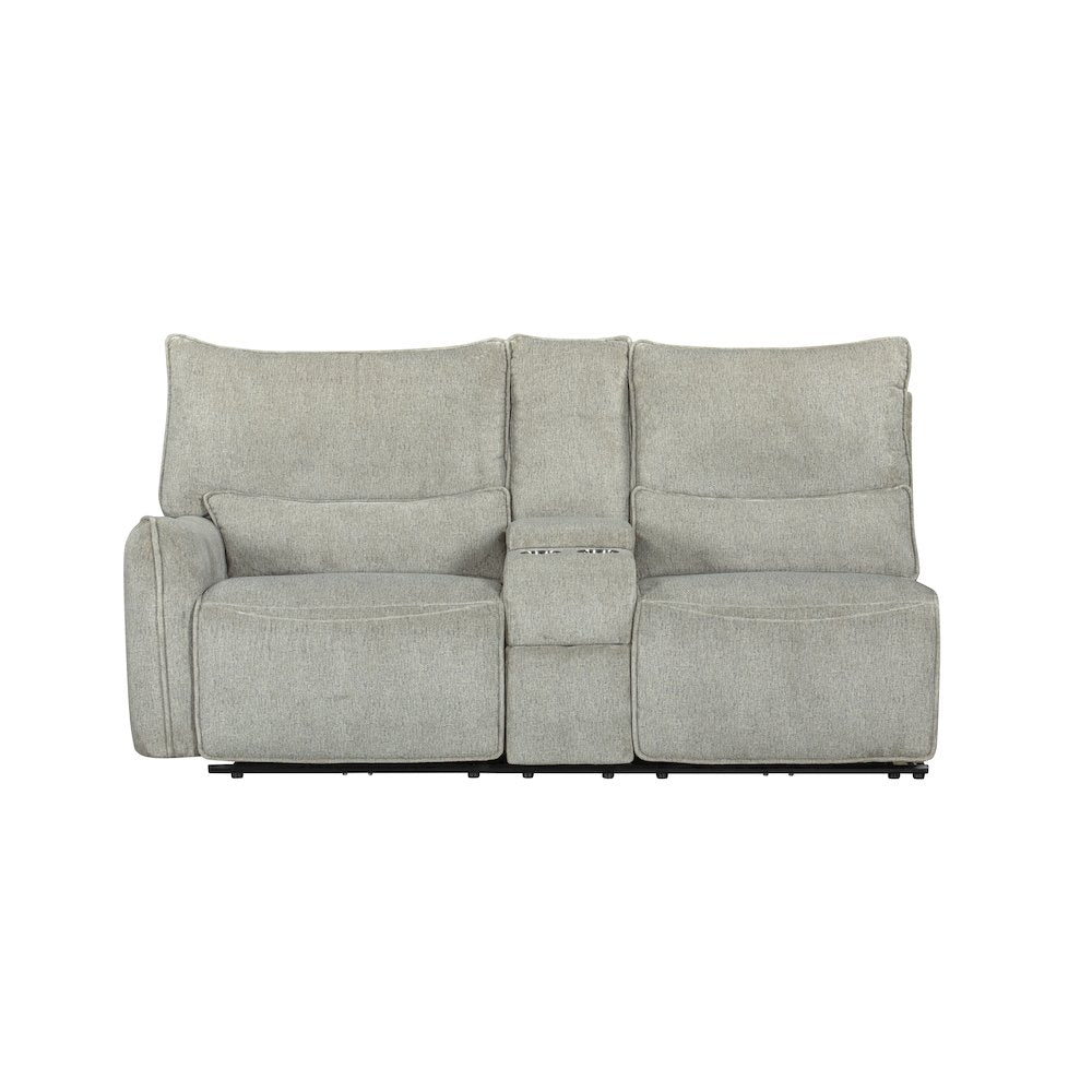 Remsen 3-Piece Polyester Fabric Manual Sectional in Latte