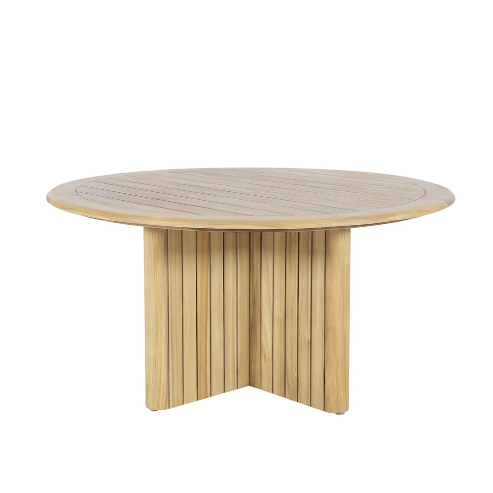 Sedona Wood Round Patio Dining Table in Natural