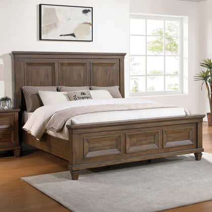Mariana Wood King Size Bed, Vintage Mocha