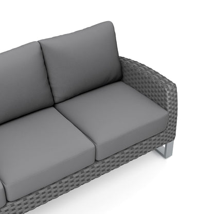 Fiji 2 Pc Sofa And Slat Top Coffee Table Set-Gray