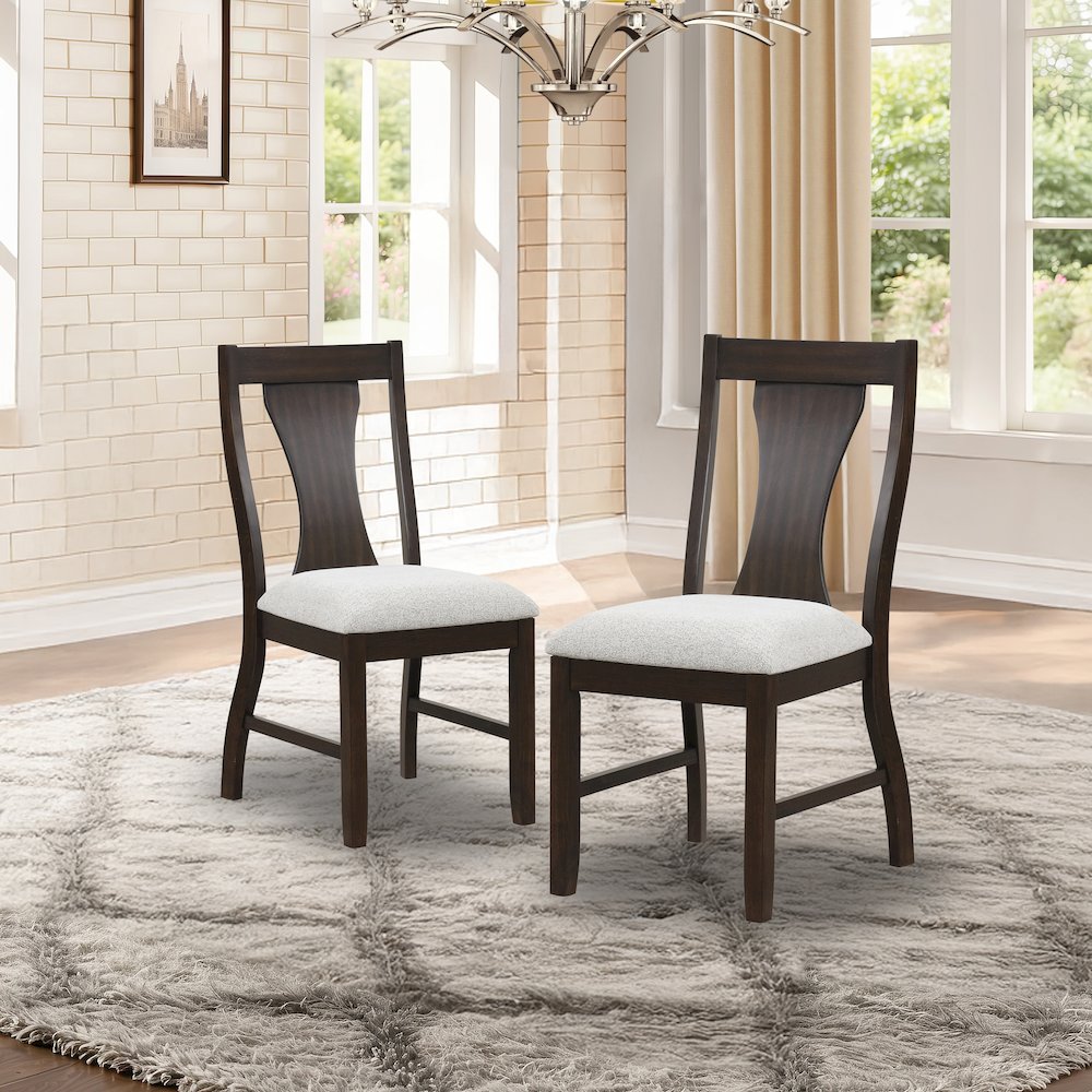 Chestnut Ridge Wood Dining Chair in Brown (Set of 2)