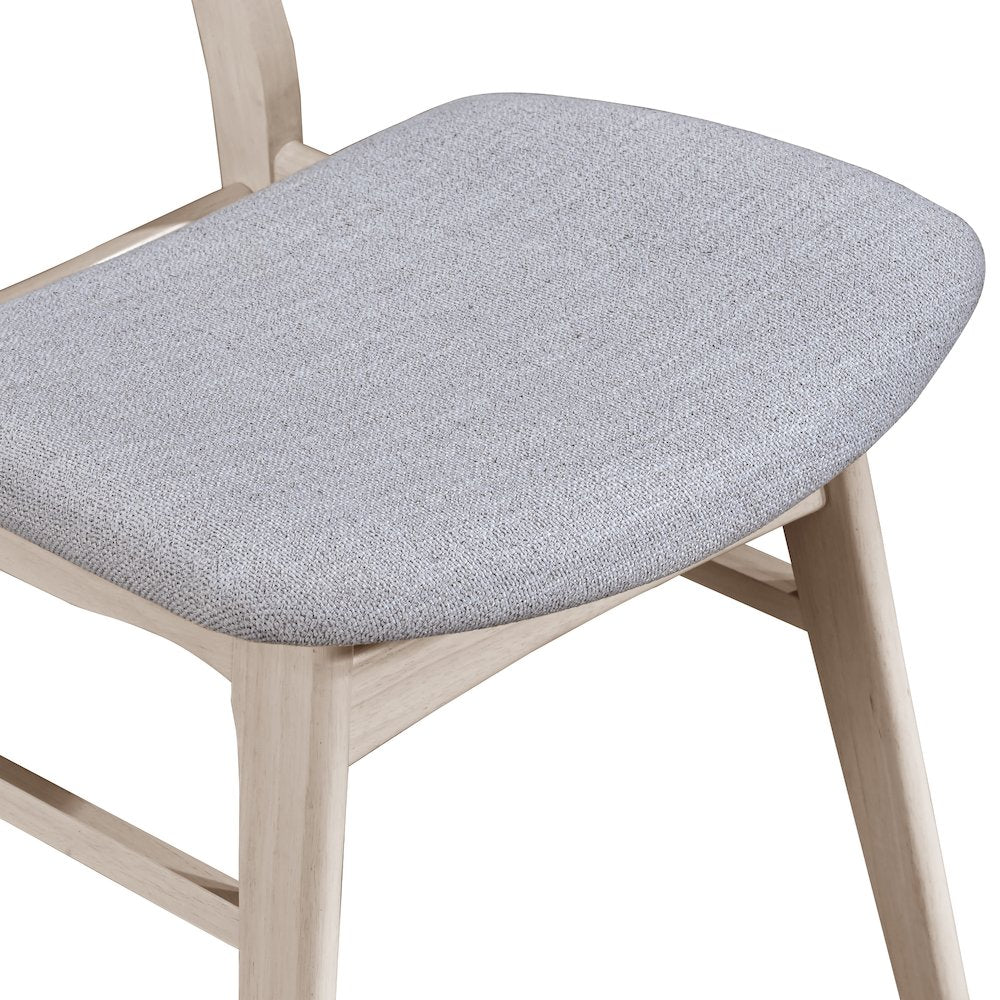 Oscar Wood Dining Chair in White Ash/Gray (Set of 4)