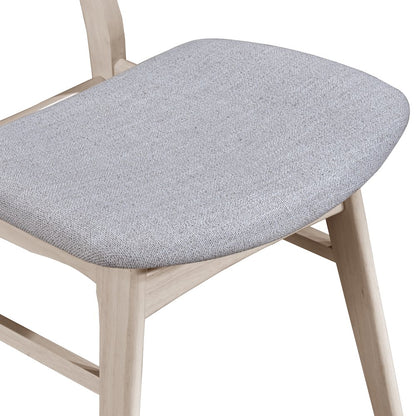 Oscar Wood Dining Chair in White Ash/Gray (Set of 4)