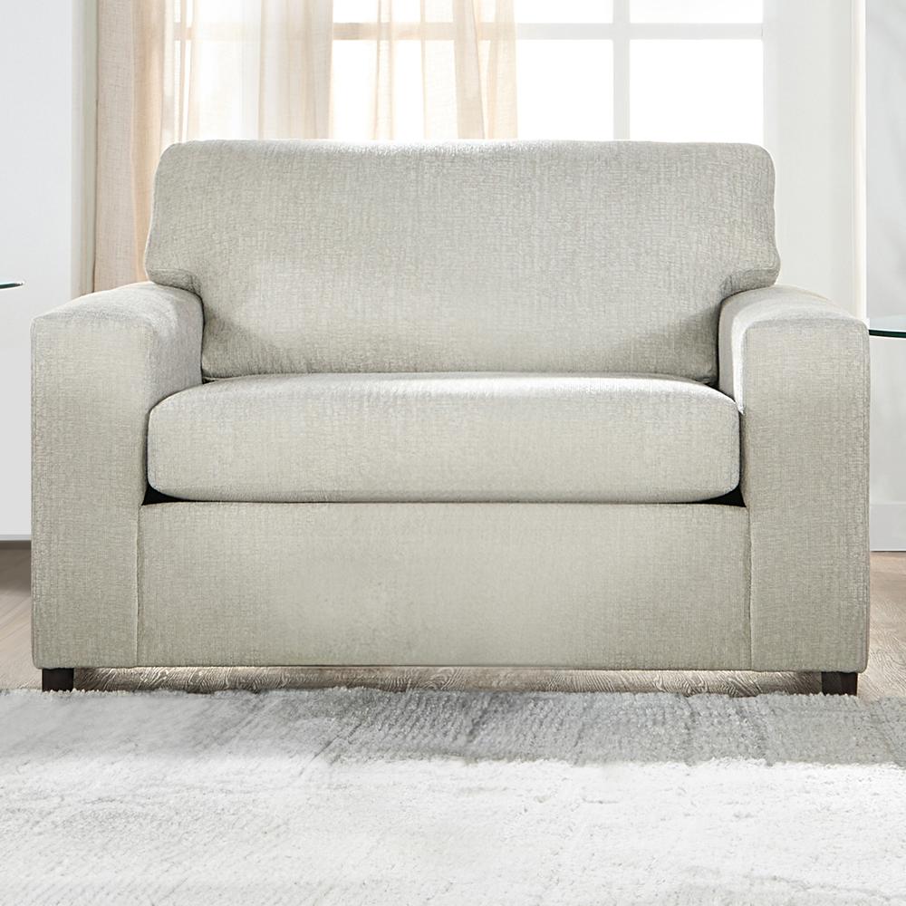 Kylo Natural Polyester Fabric Oversized Chair and a Half