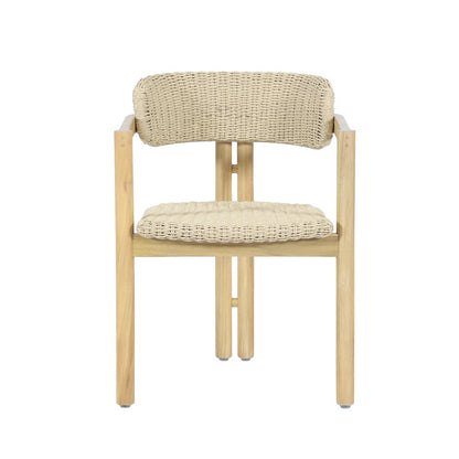 Sedona Wood Patio Dining Chair in Natural (Set of 2)