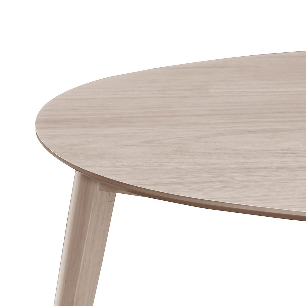 Oscar Wood Corner Table, White Ash