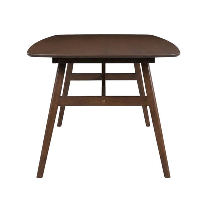 Miller 5-Piece Wood Rectangular Dining Set in Walnut