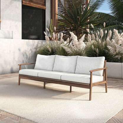 Ashton Wood/Fabric Patio Sofa in Natural