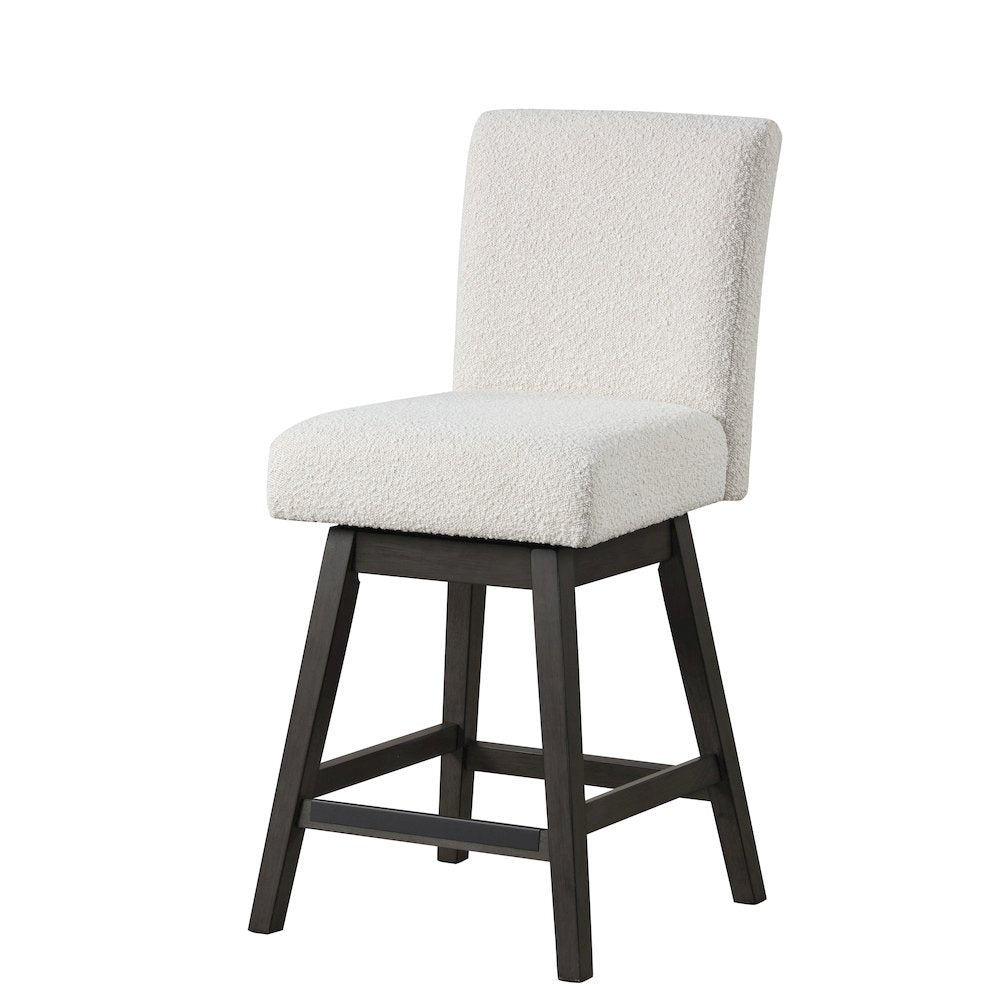 High Line 5-Pc Counter Table Set with Swivel Chairs, White