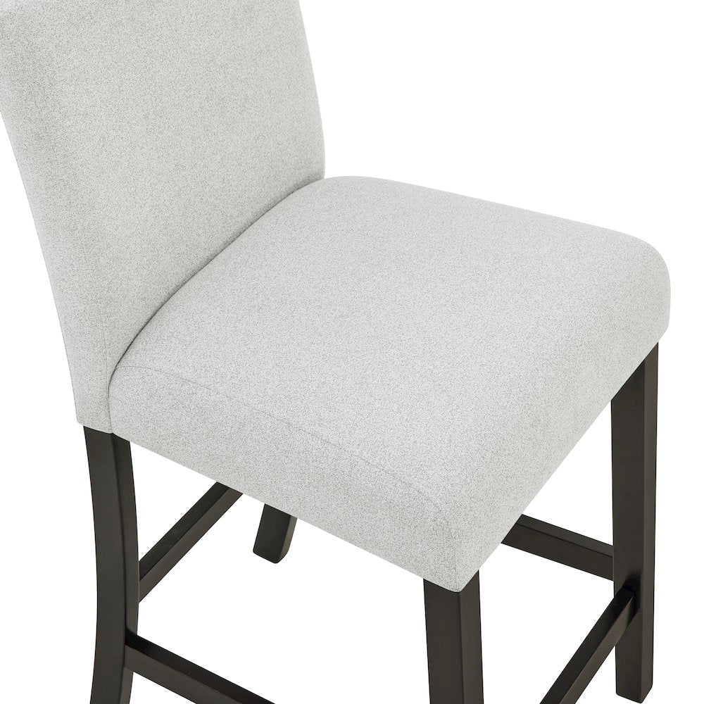 Carissa Wood Counter Chair in Stone (Set of 2)