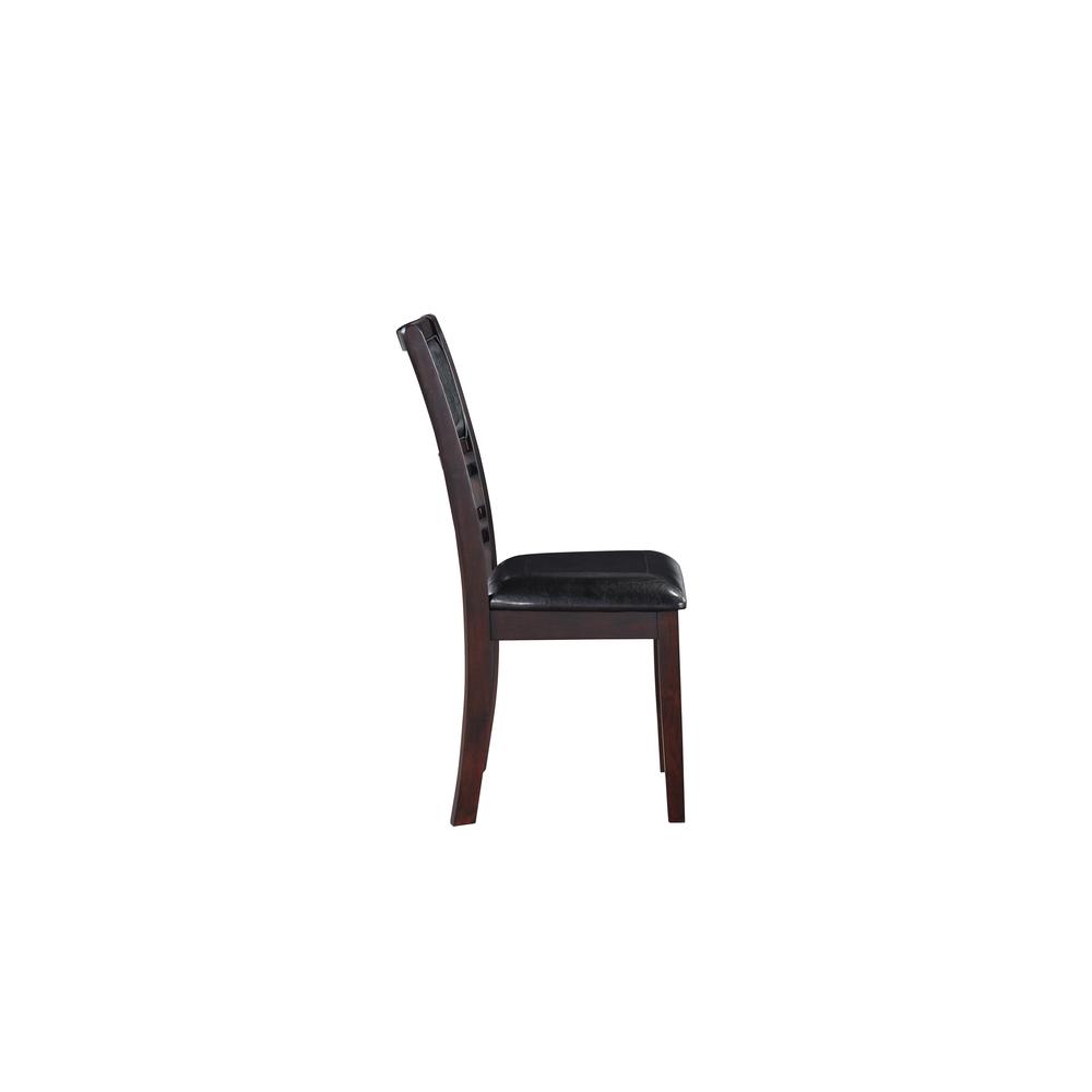 Furniture Gia Solid Wood Dining Chairs in Ebony Black (Set of 2)