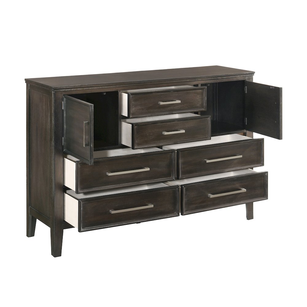 Andover 3-Pc Wood Bedroom Set with Dresser in Nutmeg