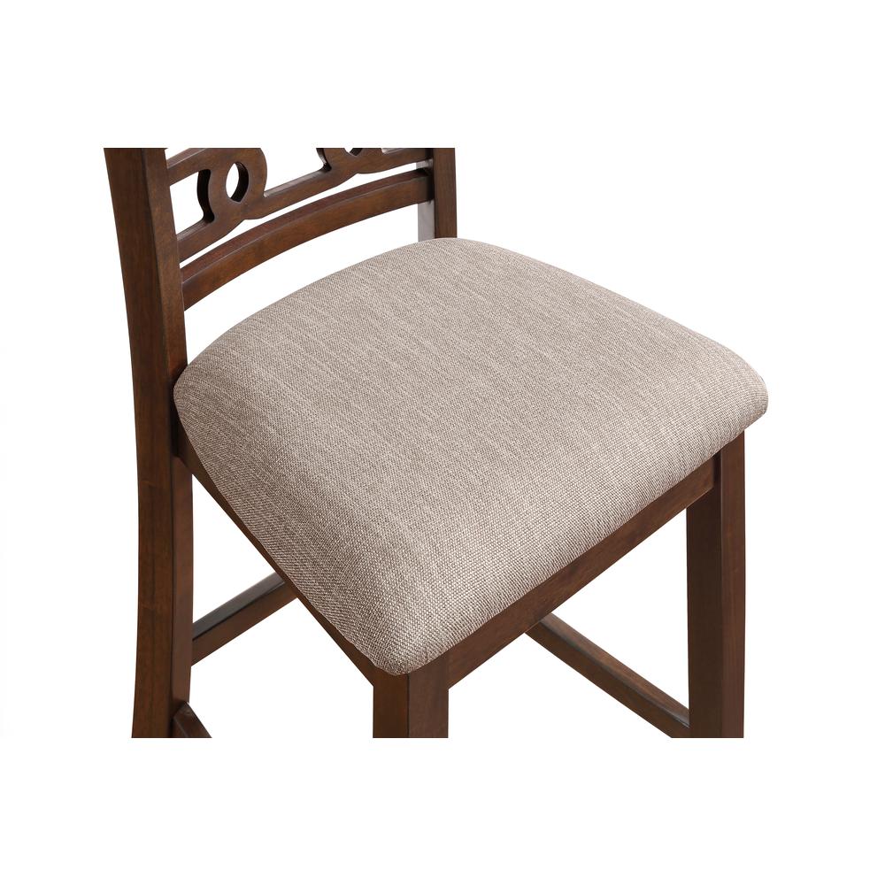 Furniture Gia 5-Piece Transitional Wood Counter Set in Cherry