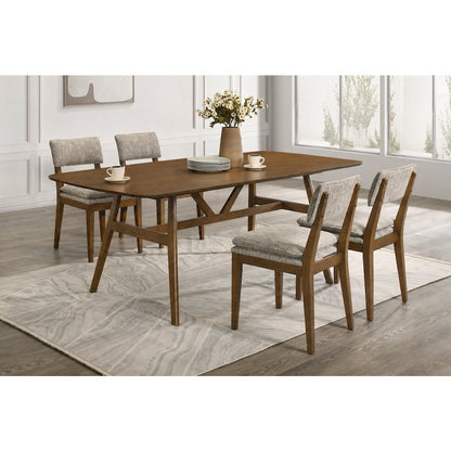 Miller 5-Piece Wood Rectangular Dining Set in Walnut