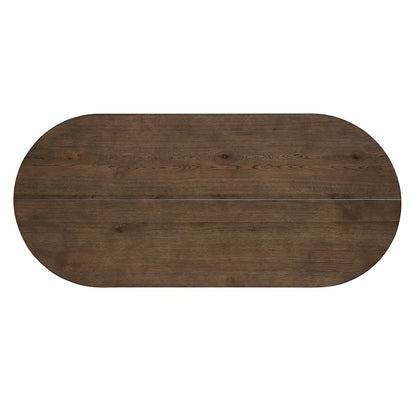Kody Wood Oval Dining Table in Dark Walnut