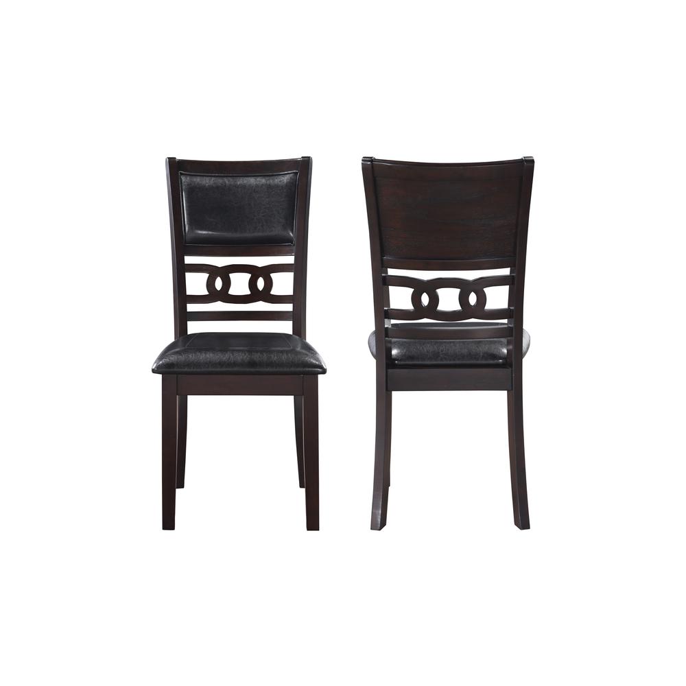 Furniture Gia Solid Wood Dining Chairs in Ebony Black (Set of 2)