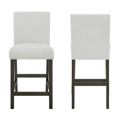 Carissa Wood Counter Chair in Stone (Set of 2)