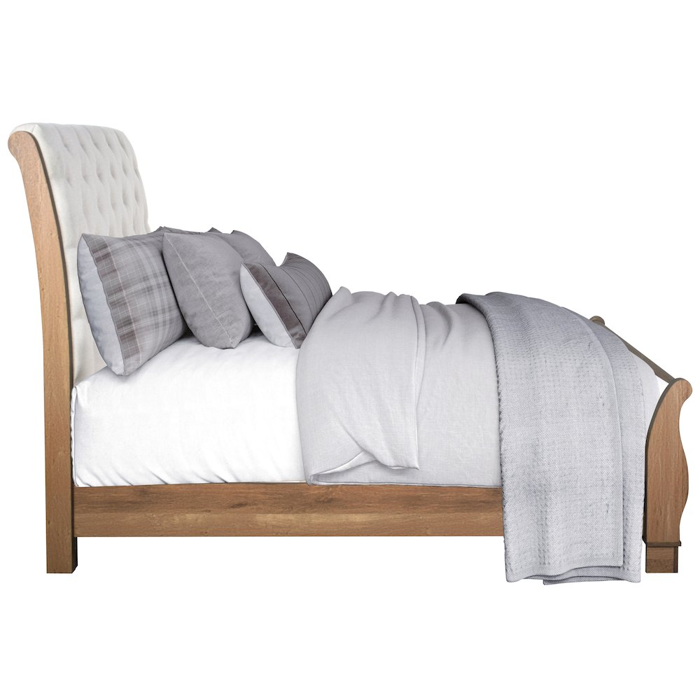 Coventry Hall Wood King Sleigh Bed in Pecan