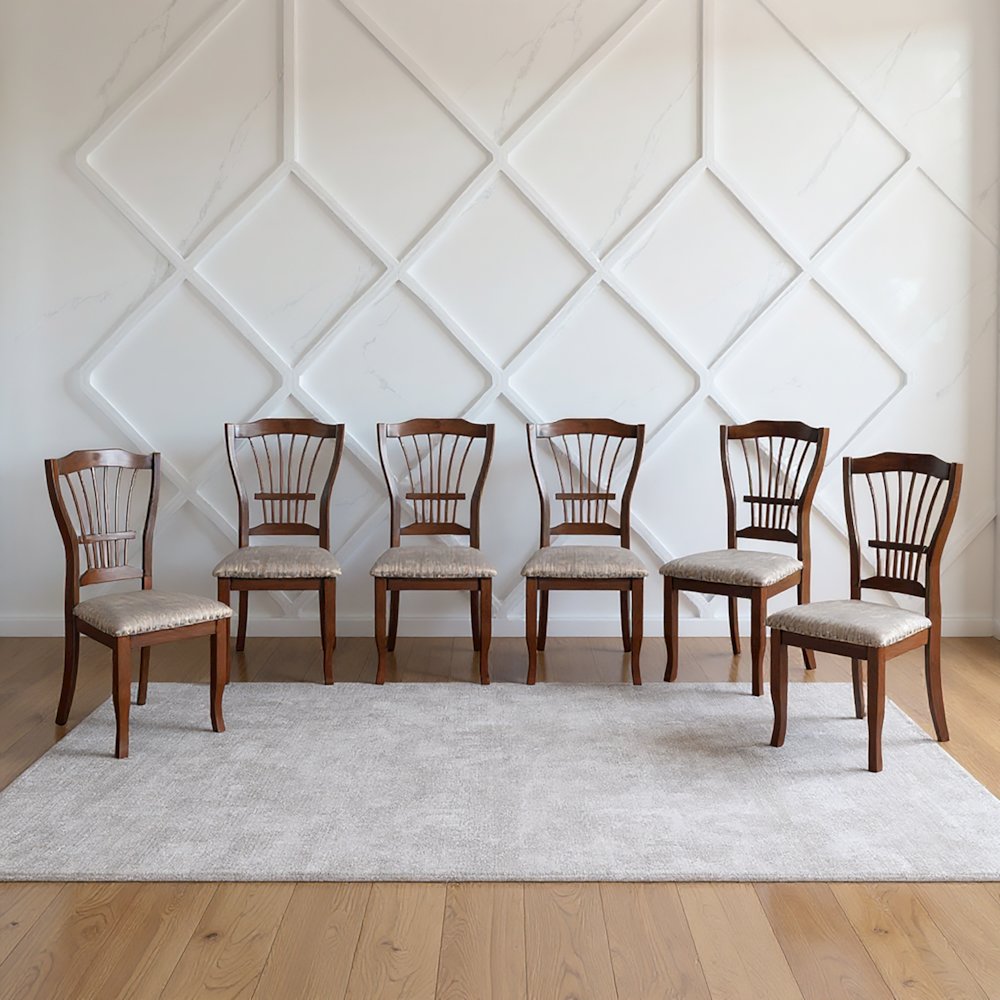 Bixby Wood Dining Chair in Espresso Brown (Set of 6)