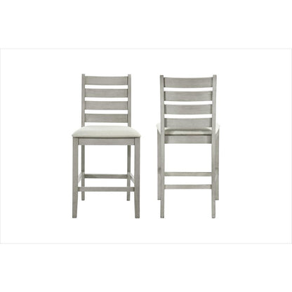 Furniture Pascal Wood Counter Chair in Driftwood (Set of 2)