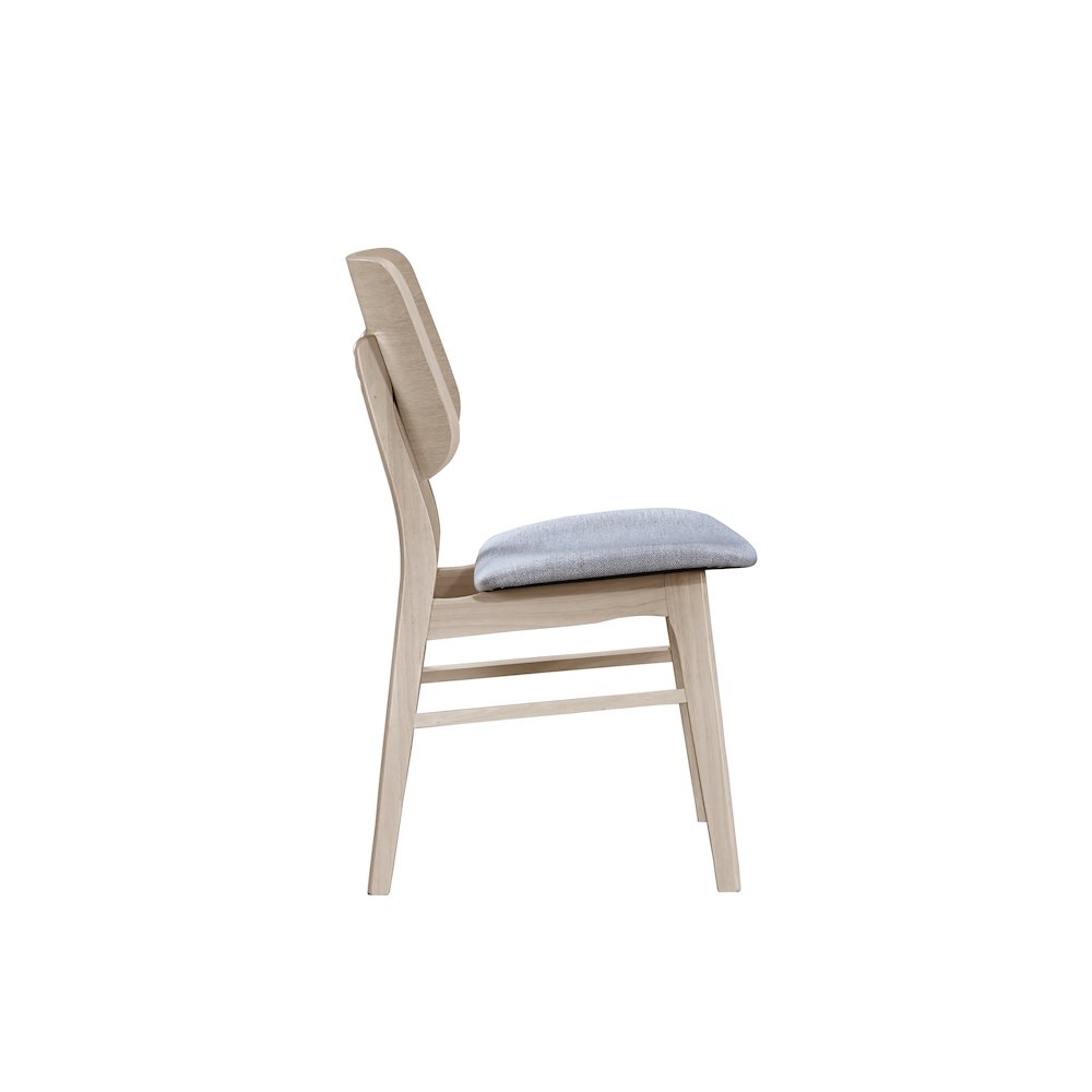 Oscar Wood Dining Chair in White Ash/Gray (Set of 4)