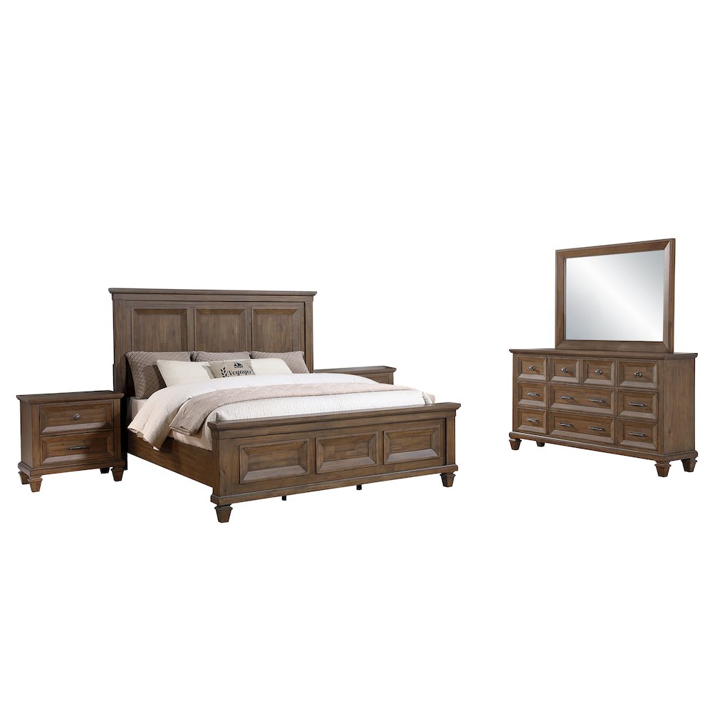 Mariana 5-Piece Wood Cal King Bedroom Set, Mocha