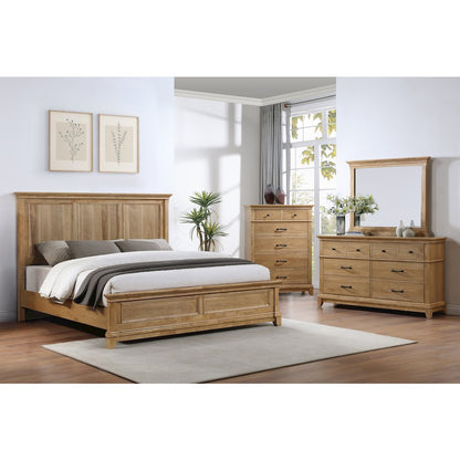 Sunstone 4-Pc Wood King Bedroom Set with Chest in Honey