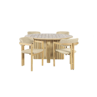 Sedona 5-Piece Wood Outdoor Dining Set in Natural