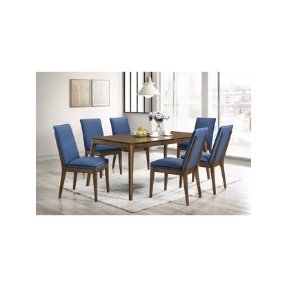 Maggie Dining Chair W/Blue Cushion-Walnut (2pcs)