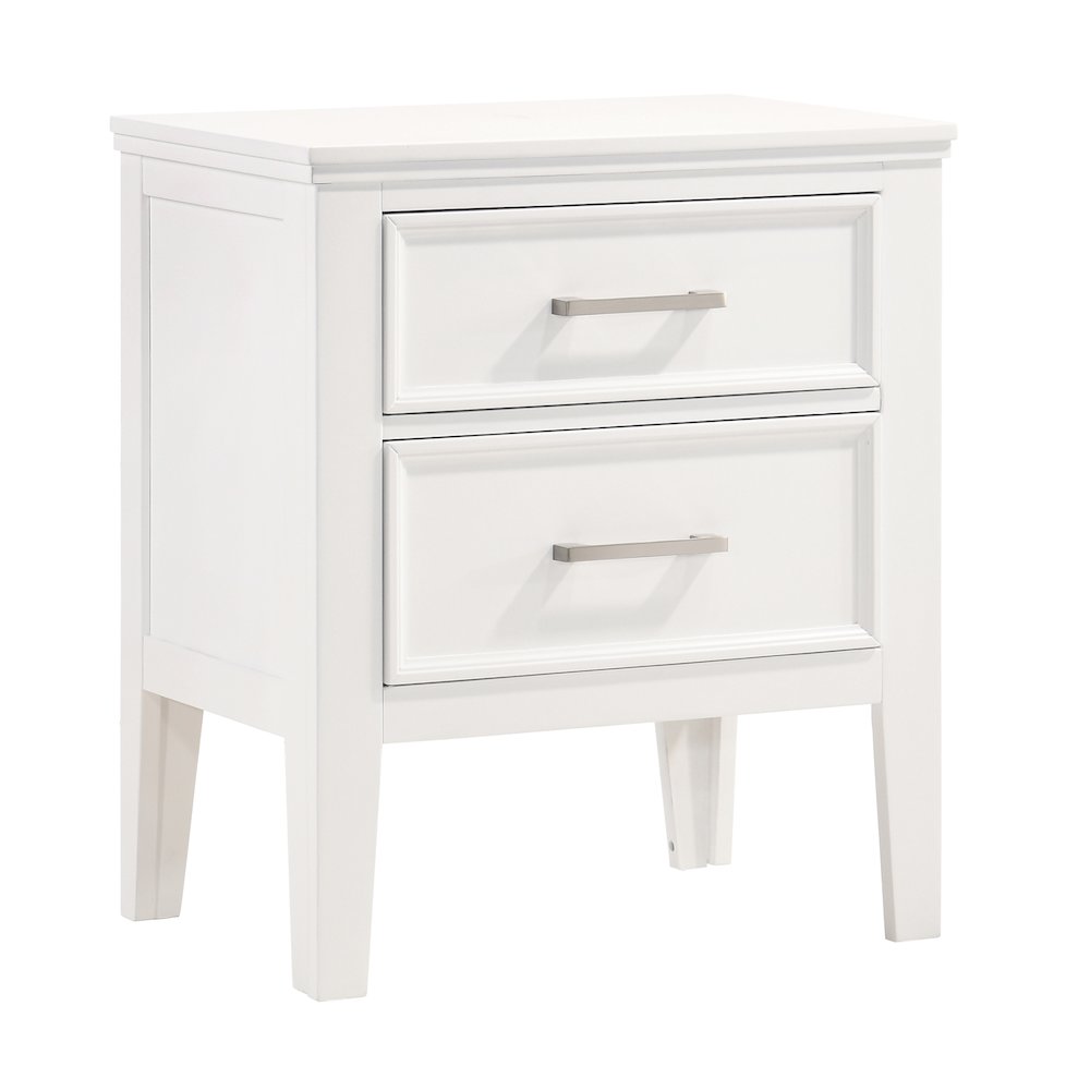 Andover Wood Nightstand in White (Set of 2)