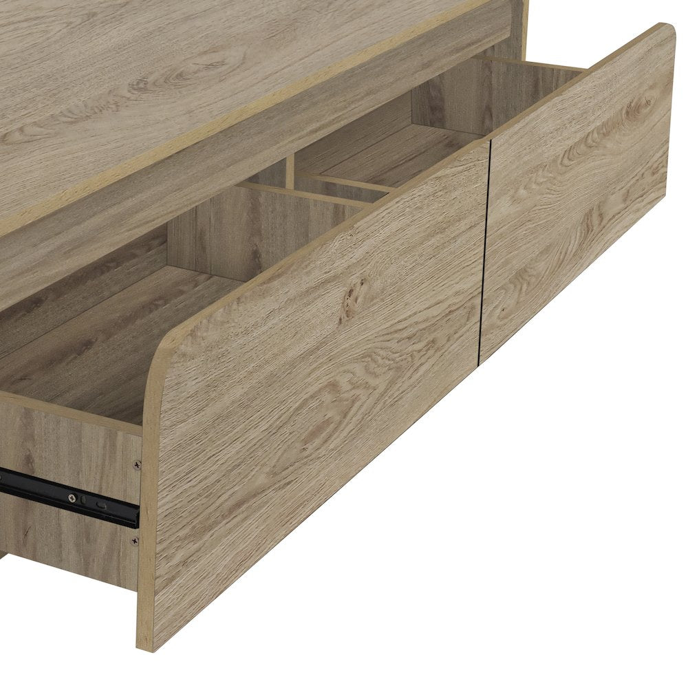 Mara 47.25 in. Natural Rectangular Wood Coffee Table