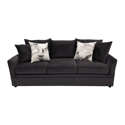 Sylvie Polyester Upholstered Sofa in Dark Gray