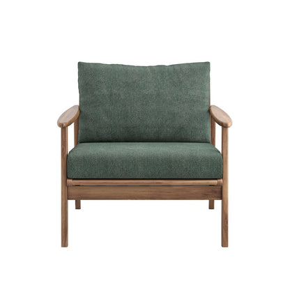 Ashton 3-Piece Wood Patio Conversation Set in Moss Green