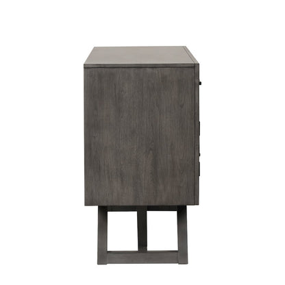 High Line Wood 2-drawer Server, Coffee