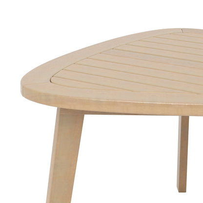 Radius Wood Patio End Table in Natural