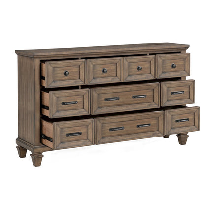 Mariana Wood 9-Drawer Dresser, Vintage Mocha