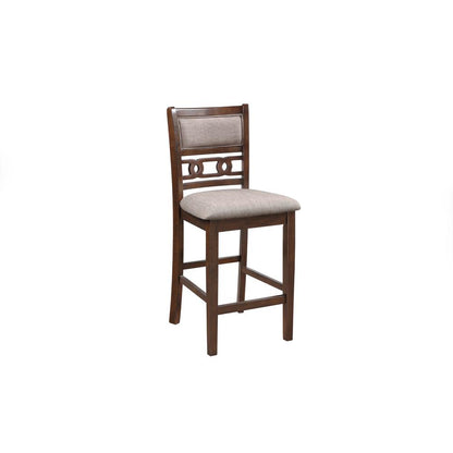 Furniture Gia 5-Piece Transitional Wood Counter Set in Cherry