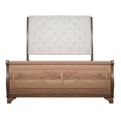 Coventry Hall Wood King Sleigh Bed in Pecan