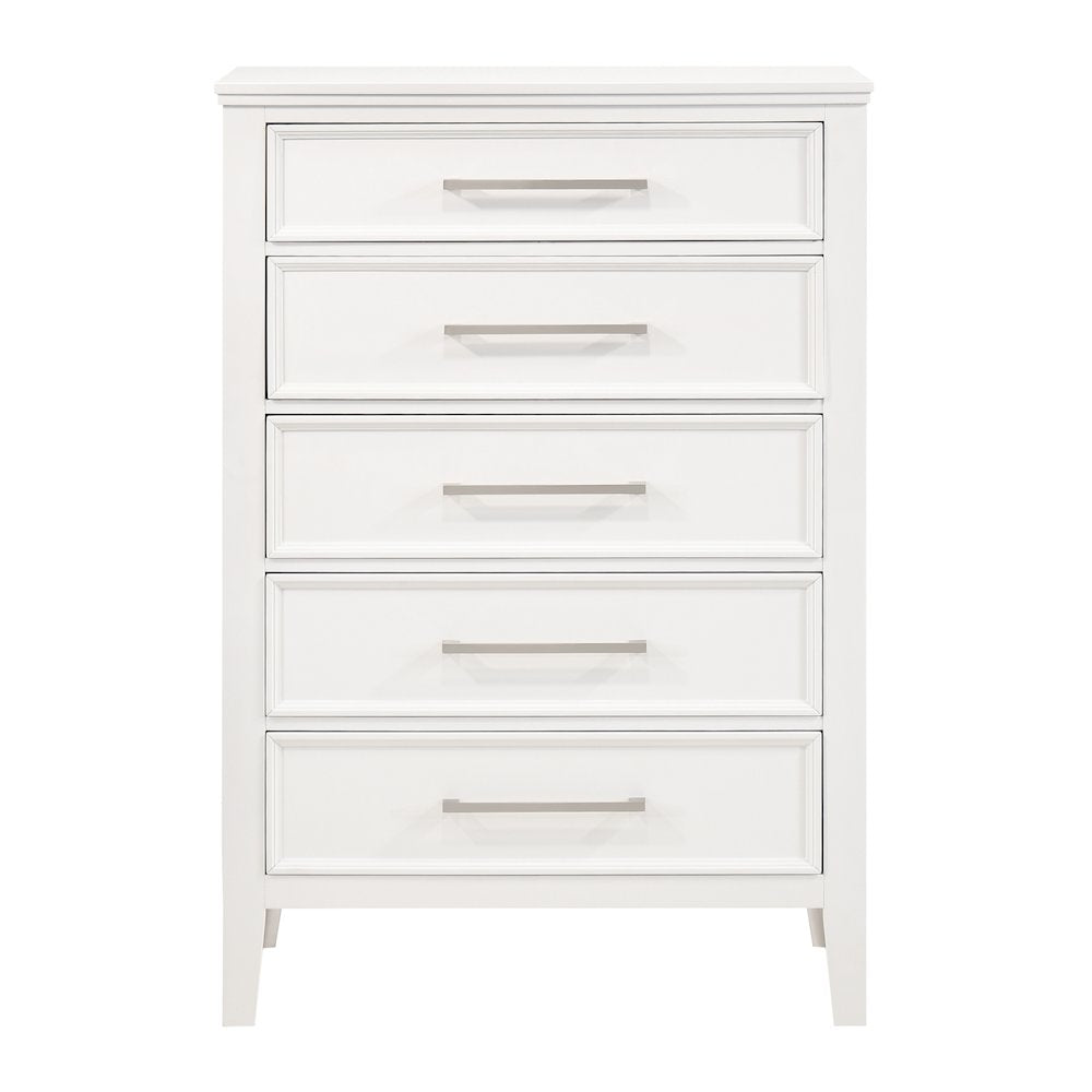 Andover 3-Pc Wood Bedroom Set with Chest in White