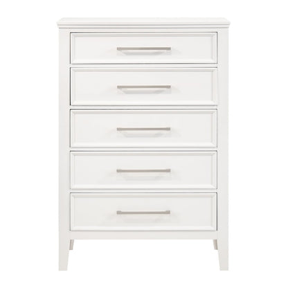 Andover 3-Pc Wood Bedroom Set with Chest in White