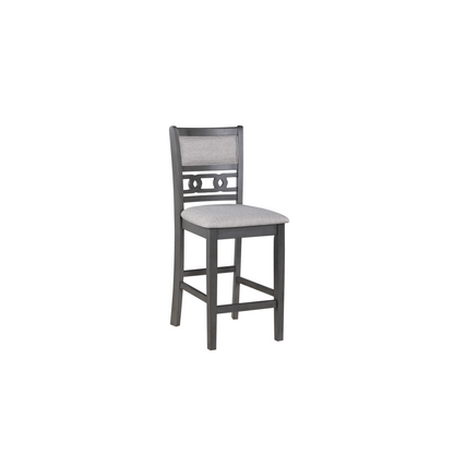 Furniture Gia Solid Wood Counter Table 2 Chairs in Gray