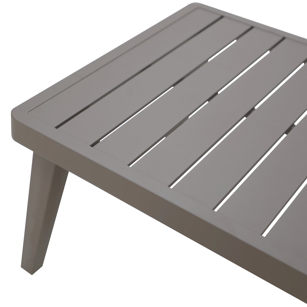 Genova Metal Patio Coffee Table in Brown