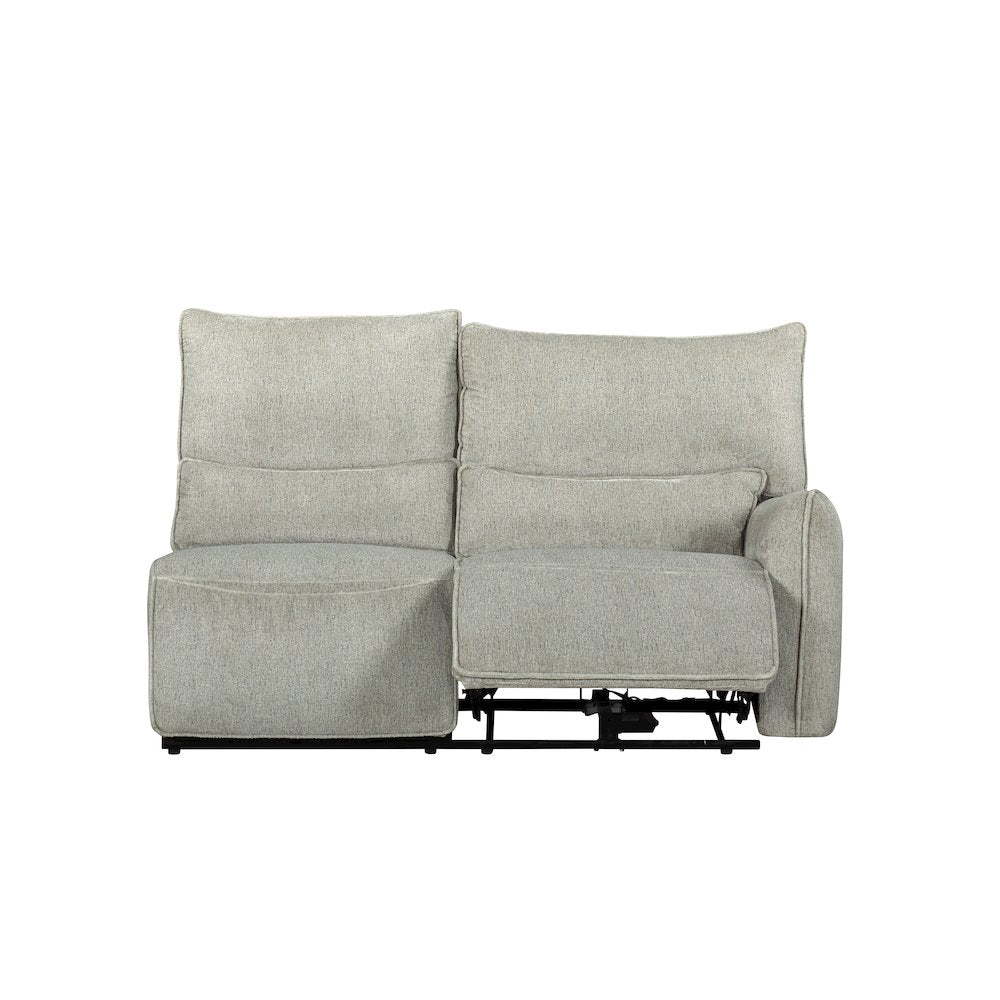 Remsen 3-Piece Polyester Fabric Manual Sectional in Latte