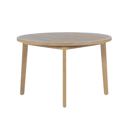 Arden Wood Round Patio Dining Table in Natural