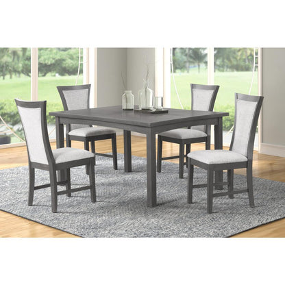 Flair  60" Dining Table & 4 Chairs (5 Pc Set)-Gray