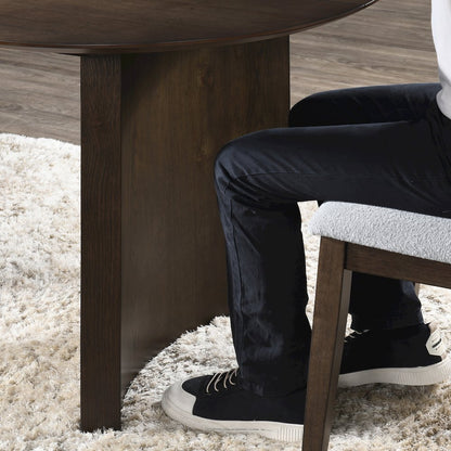 Kody Wood Oval Dining Table in Dark Walnut