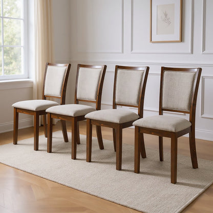 Amy Wood Dining Chair in Cherry (Set of 4)