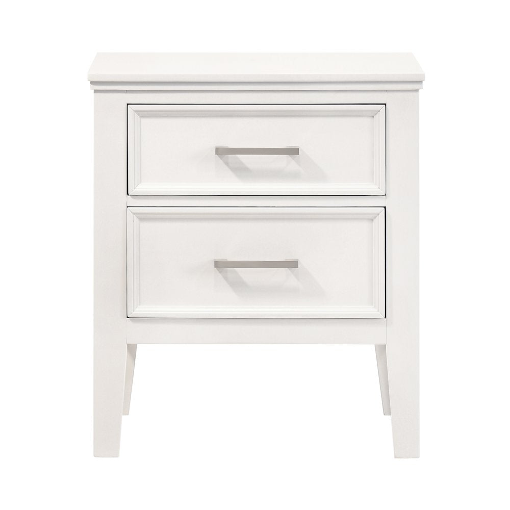 Andover Wood Nightstand in White (Set of 2)